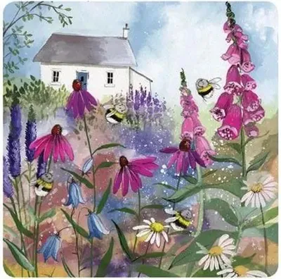 Zdjęcie produktu dla Podkładka pod kubek C118 Pszczoły w ogrodzie