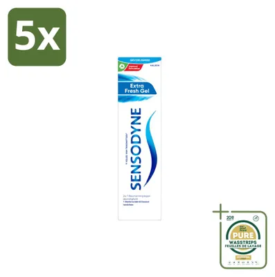Productafbeelding van 5 x Sensodyne Extra Fresh Gel tandpasta - 75 ml - Voorraadverpakking - 5 stuks