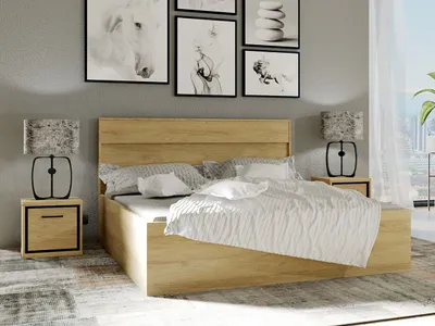 Obrázek produktu pro Ložnicová sestava s postelí 160x200 SUCRE 2 - ořech hikora