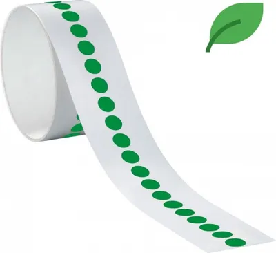 Produktbild von Dreifke® Aufkleber, Markierungspunkte, grün, ökologische Folie, selbstklebend...