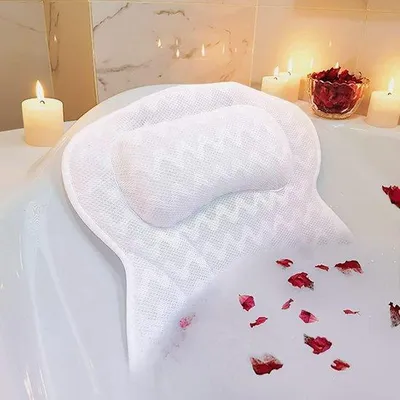 Productafbeelding van Ergonomisch badkussen – Comfortabel neksteun voor bad en spa – 1 stuk