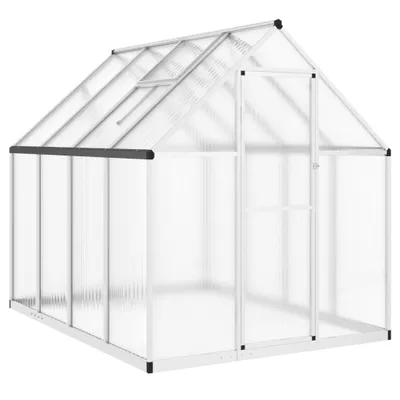 Obrázok produktu pre Skleník so základovým rámom strieborný 224x169x195 cm hliník