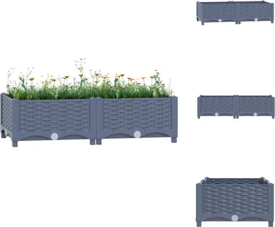 Produktbild von vidaXL Hochbeet 80x40x23 cm Polypropylen -  Blumentöpfe & Pflanzgefäße