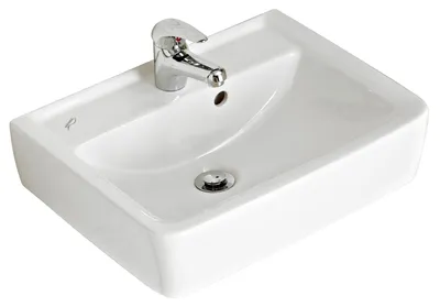 Zdjęcie produktu dla Waschbecken >Abelica II< in Weiß aus Keramik - 50x12x39cm (BxHxT)