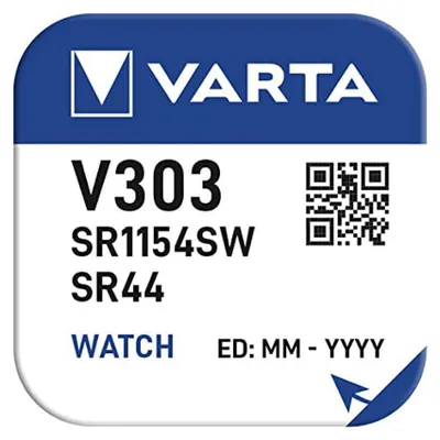 Immagine prodotto di Varta V303 (SR44) Batteria a Bottone per Orologi e Altro - x1