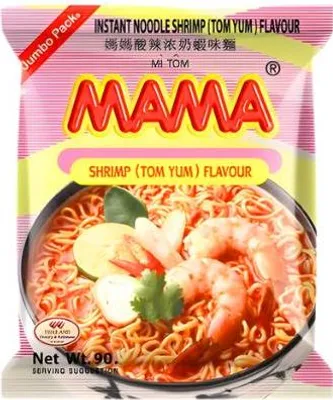 Produktbild von MAMA Instant Nudeln mit Garnelen Tom-Yum Geschmack 90g