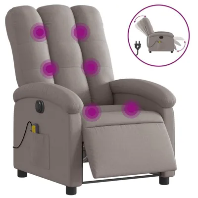 Produktbild von Massagesessel Elektrisch Taupe Stoff