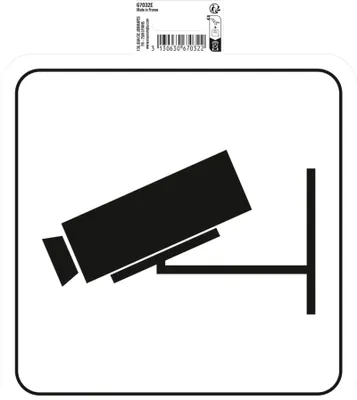 Produktbild von Hinweisschild Videoüberwachung 67032E Packung mit 5 Stück