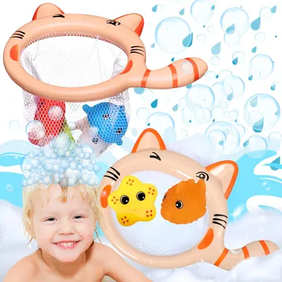 Immagine prodotto di Set di giocattoli da bagno Griglia e figure acquatiche di animali in gomma