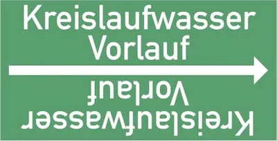 Produktbild von Dreifke® Rohrleitungsband Kreislaufwasser Vorlauf, DIN 2403, ab Ø 15mm, grün/...