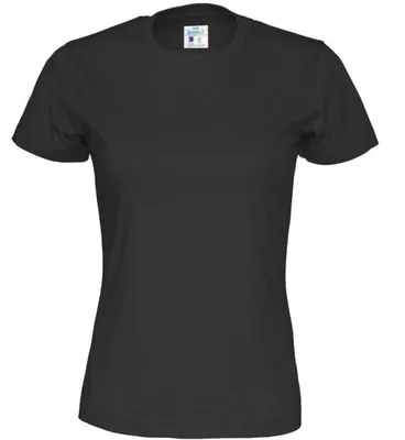 Produktbild von Cottover - T-Shirt für Damen, Rundhalsausschnitt, Baumwolle ET724 (M) (Schwarz)