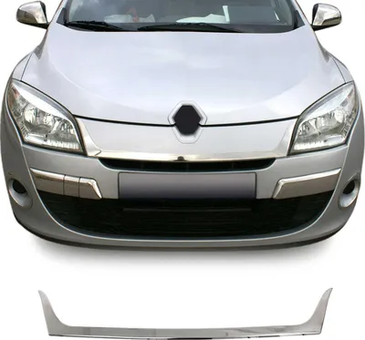 Produktbild von Kühlergrill Leisten Grillleisten für Renault Megane 2009-2012 Edelstahl Silber
