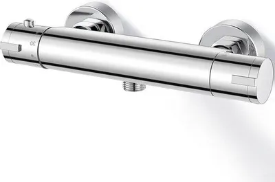 Produktbild von Douchethermostaat Edelstahl 150mm mit Sicherheitsstop Chrom