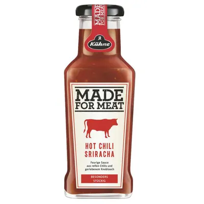Produktbild von Kuehne Made for Meat Sriracha Hot Chili Sauce scharf pikant 235ml