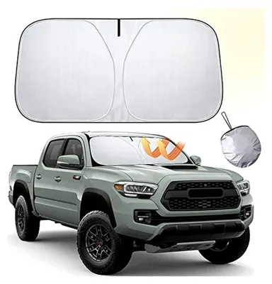 Produktbild von Sonnenschutz für die Frontscheibe im Auto 145 x 80 cm, faltbare Abdeckung für Windschutzscheiben, geeignet für die meisten Fahrzeuge, SUV, Sommer UV- und Hitzeschutz