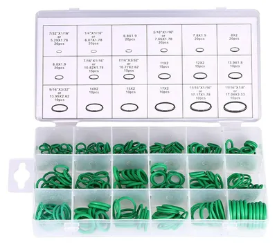 Auto AC O-Ring Set 270 Stück, 18 Größen, HNBR, grüne Box