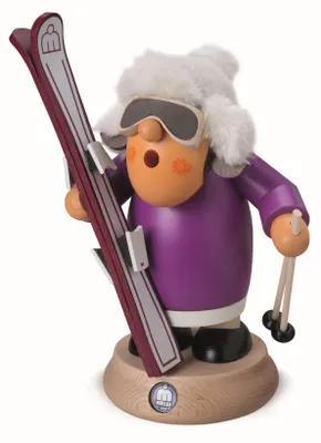 Obrázek produktu pro Kouřící figurka kouřící muž Müllerchen lyžař (šxv):12x17cm NOVINKA