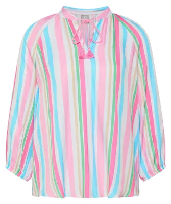 Produktbild von Rabe Damenbluse in Rosa mit Streifenmuster, Größe 38, aus Viskose