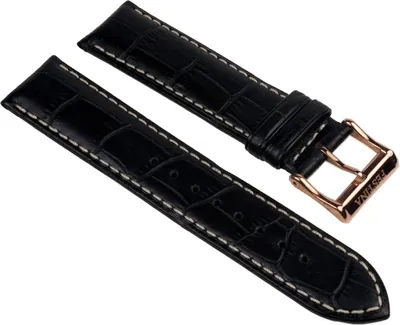 Produktbild von Festina Uhrenarmband Leder 21mm schwarz Kroko-Optik F16277 F16353