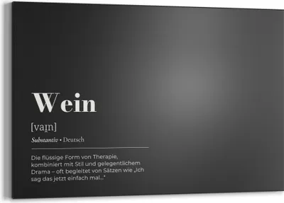 Produktbild von DEQORI Kreidetafel 60x40 cm 'Wein - Definition' Tafel Wandtafel Schreibtafel