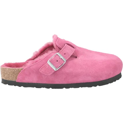 Produktbild von Birkenstock Hausschuhe BOSTON SHEARLING, Rauleder, Rot, Damen