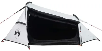 Produktbild von vidaXL Tunnel-Campingzelt 2 Personen Weiß Dunkel Wasserdicht