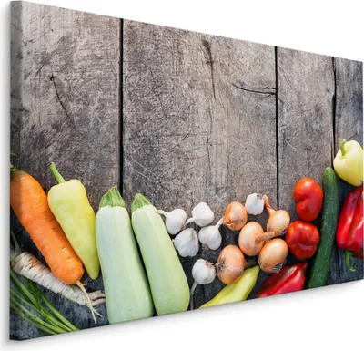 Produktbild von Fabelhafte Canvas LEINWAND BILDER 120x80 cm XXL Kunstdruck Gemüse Karotten Paprikas