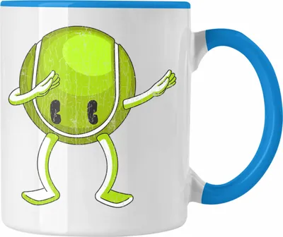 Produktbild von Trendation - Tennis Spieler Tasse Geschenk Tennis-Trainer Coach Geschenkidee (Blau)