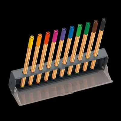 Immagine prodotto di Penna a punta fine - STABILO point 88 - Set da 10 penne a scatto - 10 colori