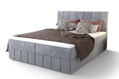 Obrázek produktu pro Boxspringová postel s úložným prostorem MADLEN - 200x200, modrá