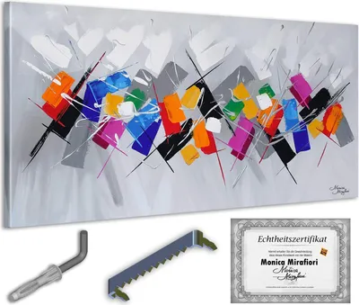 Produktbild von Monica Mirafiori I 100% HANDGEMALT I Gemälde "Moments" 120x60cm | Gemälde Handgemalt | Acrylgemälde | Sehr Großes Acrylbild I Moderne Kunst I Kunstbilder