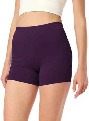 Produktbild von Merry Style Damen Shorts Radlerhose Kurze Hose Boxershorts aus Viskose MS10-283(Pflaume, XXL)