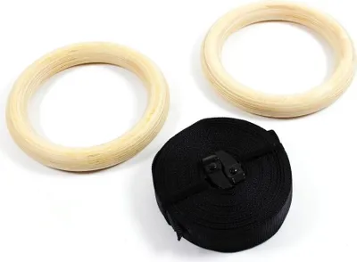 Produktbild von Slavikosway Gymnastik Ringe Calisthenics Holz Turnen mit Gurt