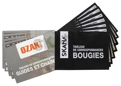 Image de Tableau De Correspondance Bougies/guides Et Chaînes Skana Pack.
