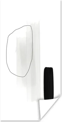 Produktbild von MuchoWow® Poster Linienkunst - Acrylfarbe - Minimalismus 60x120 cm - Wandschmuck