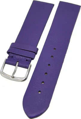 Produktbild von Uhrenarmband weiches Kalbslederband Aubergine ohne Naht 22mm