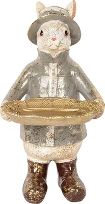 Immagine prodotto di Clayre & Eef figura decorativa coniglio 29 cm plastica beige