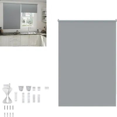 Obrázok produktu pre XINZI Zatemňovacia roleta, bočne navíjaná roleta, montáž bez vŕtania a skrutiek, pre okná a dvere (80 x 160 cm, sivá)