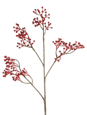 Zdjęcie produktu dla Countryfield – sztuczna dekoracja z jagód, Ilex verticillata, czerwona, 77 cm