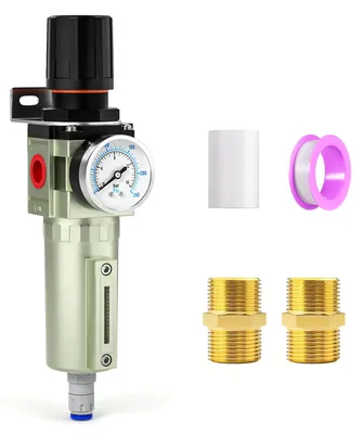 Druckluftfilter 1/2" BSP, automatischer Ablass, 5 Mikron, Aluminium, 0–16 Bar