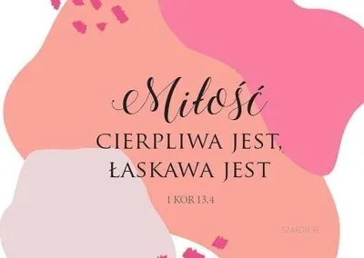 Zdjęcie produktu dla Magnes na lodówkę - Miłość cierpliwa jest