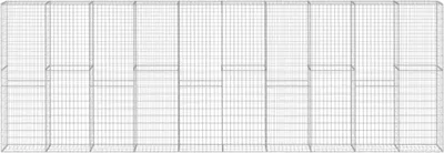 Zdjęcie produktu dla Ściana Gabionowa Z Pokrywami, Galwanizowana Stal, 600X30X200 Cm Lumarko!