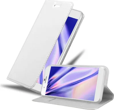 Produktbild von Cadorabo Handyhülle für Honor 6 PLUS Schutz Hülle in Silber Cover Etui Book Case Booklet