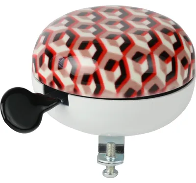 Image de WIDEK Sonnette de vélo Ding Dong rouge mosaïque Ø 80 mm