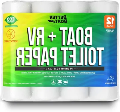 Productafbeelding van Toiletpapier - Septic Safe - Camper en Boot - Snel Oplossend - 12 Stuks - Wit