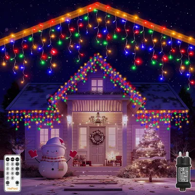 LED-Lichtkette 3,38 m, 108 bunte LEDs, 8 Modi, Fernbedienung, Timer