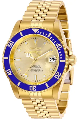 Produktbild von Invicta Pro Diver 29185 Herrenuhr - Automatikwerk - Edelstahl mit goldenem Zifferblatt - 42 mm