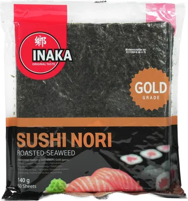 Produktbild von Inaka Sushinori Gold Sushi Nori Blätter 140g (50Blätter)