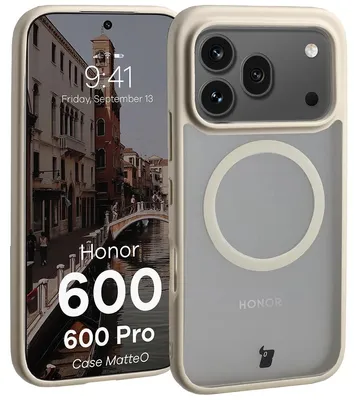 Produktbild von Handyhülle mit Magnetring für Honor 600 5G / 600 Pro 5G, Bizon Case MatteO, Getönt-Beige