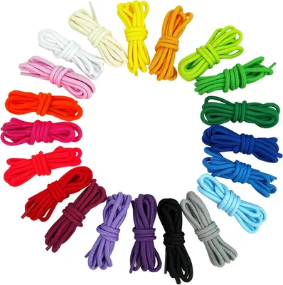 Produktbild von Runde Schnürsenkel, 20 Paar, verschiedene Farben, Sportschnürsenkel für Sneaker